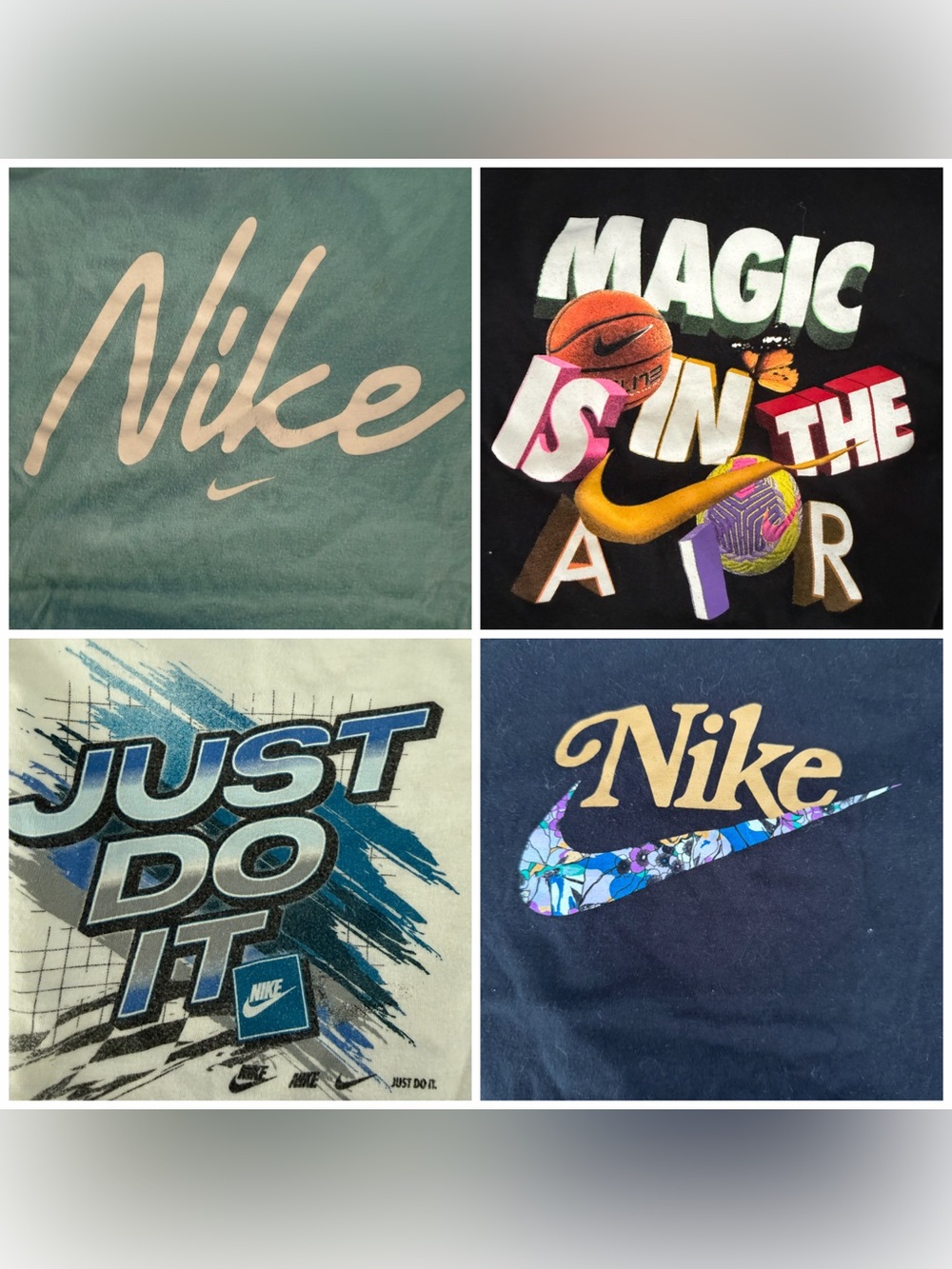 4 Nike Kids Short Sleeve Tees Multi-Color Graphic Pack set of shirts medium - Picture 11 of 11